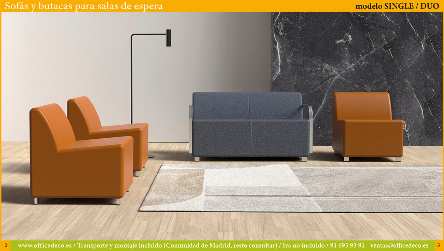 sofás y sillones salas espera. | OfficeDeco